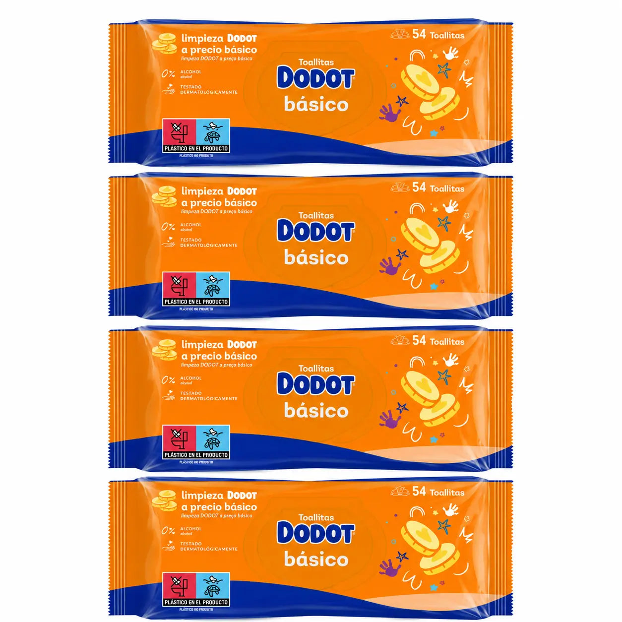 Dodot Wipes Basic, 4 x 54 (216 pièces)