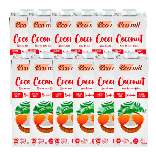 Ecomil Coconut Nature Bio Pack, 1 L, 12 units