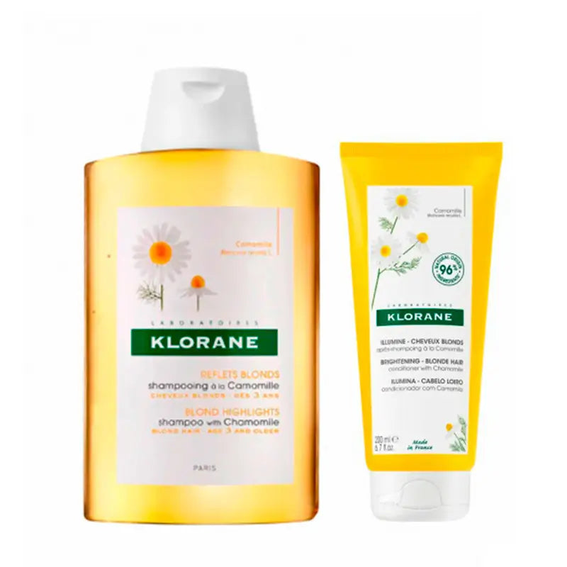 Klorane Camomile Shampoo Pack, 400 ml + Klorane Camomile Conditioner, 200 ml