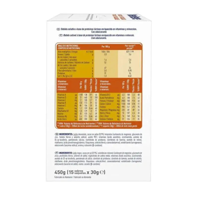 Meritene Shake Force et Vitalité Goût Chocolat, 30 sachets
