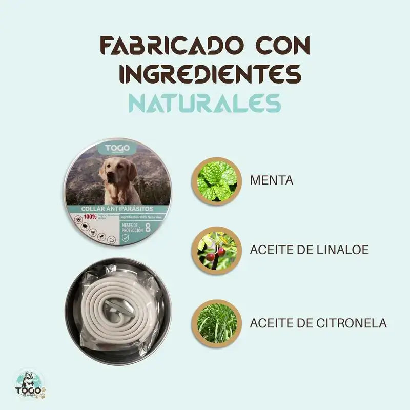 Pack Togo Collier répulsif antiparasitaire pour chiens de toutes tailles