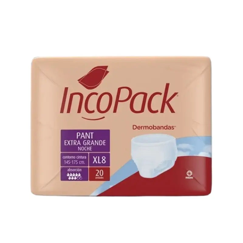 Incopack Absorbent Night Pant Pant Extra Large Size , 80 units
