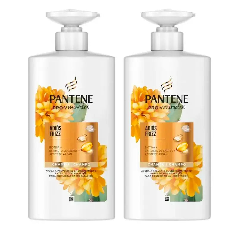 Pantene Miracles Cactus Anti Frizz Shampooing, Pack 2 x 500Ml