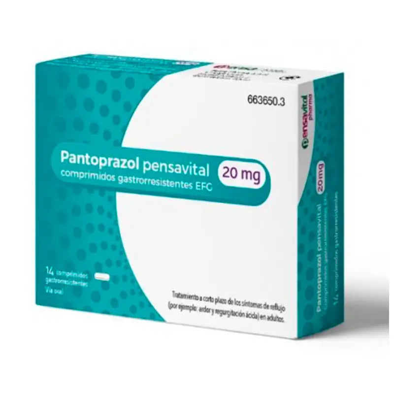 Pantoprazole Pensavital EFG 20 mg Blister, 14 gastroresistant tablets