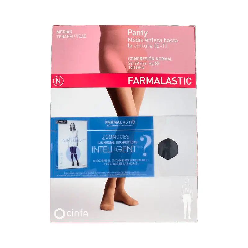 Farmalastic Normal Compression Pantyhose Black, Queen Size