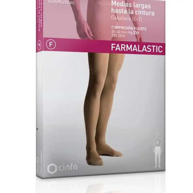Farmalastic Men's Pantyhose Strong Compression, Size M