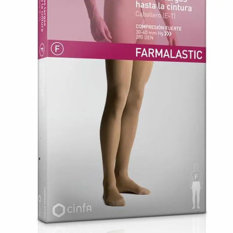 Farmalastic Men's Pantyhose Strong Compression, Size Small