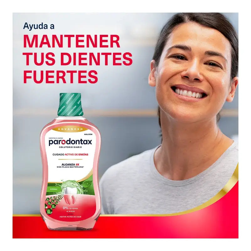 Parodontax Bain de bouche quotidien à base de plantes pour le soin des gencives, 500 ml