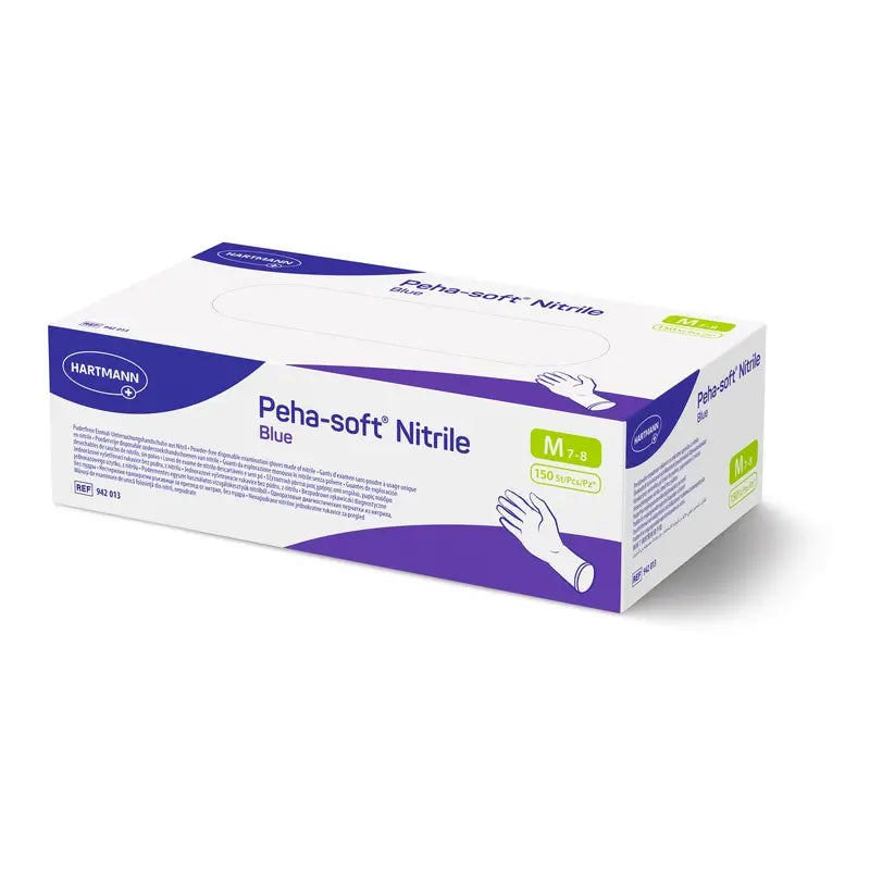 Gants Nitrile Peha-Soft Bleu Taille M , 150 pcs.
