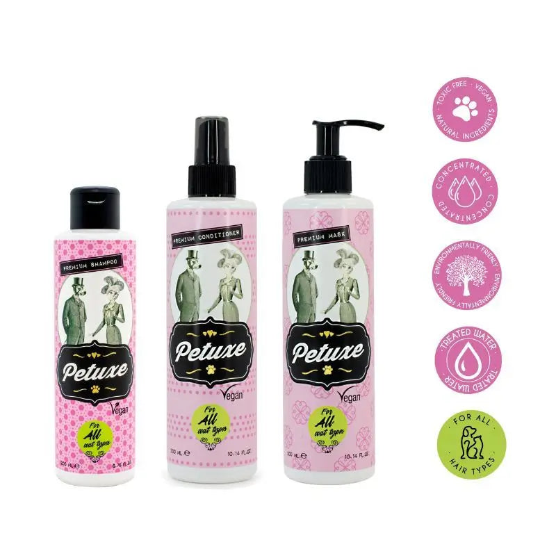 Petuxe All Breeds Pack (Shampooing + Masque + Conditionneur)