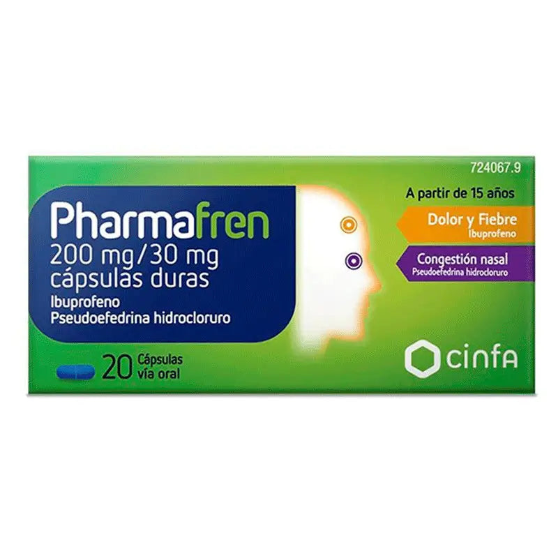 Pharmafren 200 mg/30 mg - 20 capsules