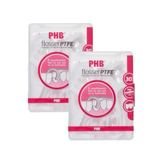 Phb Flosser Ptfe Applicateur de fil dentaire jetable, 2X30 unités