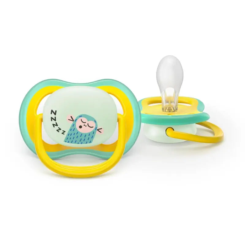 Philips Avent 2 dummies ultra air night-time +18m baby boy