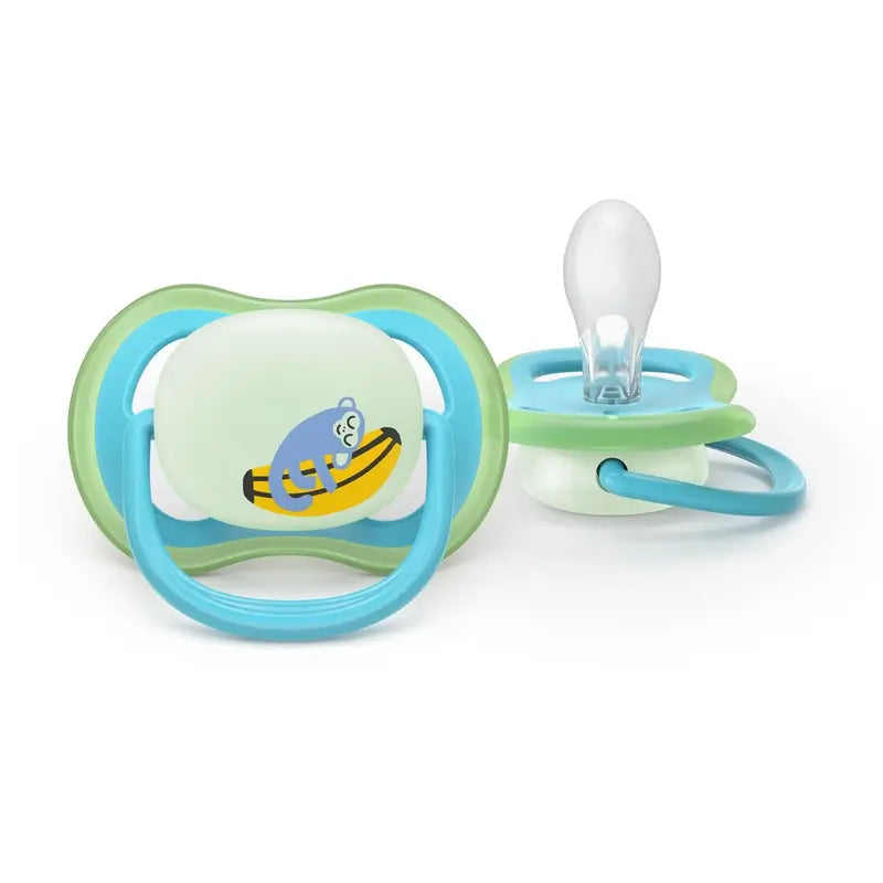 Philips Avent 2 dummies ultra air nighttime 6-18m baby boy