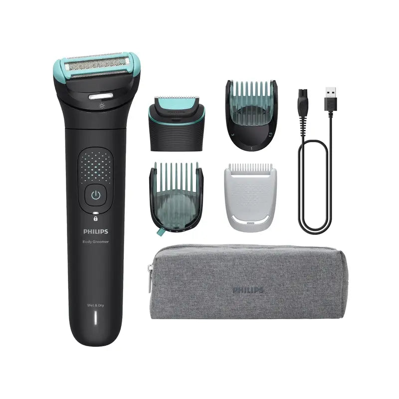 Philips Body Groomer 7000 Series 2D Flexi Head et Bodyshaver Système de rasage et de tondeuse