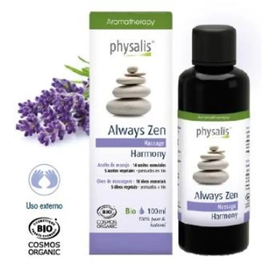 Physalis Always Zen Harmony Massage Oil 100Ml. Bio