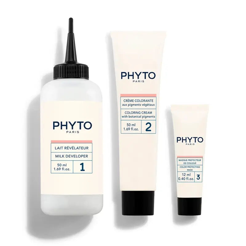 Phyto Colouring 6.34 Dark Blonde Copper - Kit de coloration permanente, 110 ml