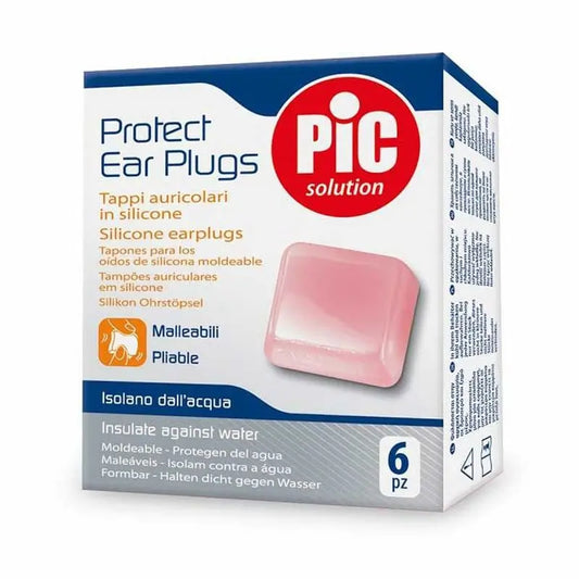 Pic Earplugs Silicone Mouldable Earplugs Protect 6 PCs