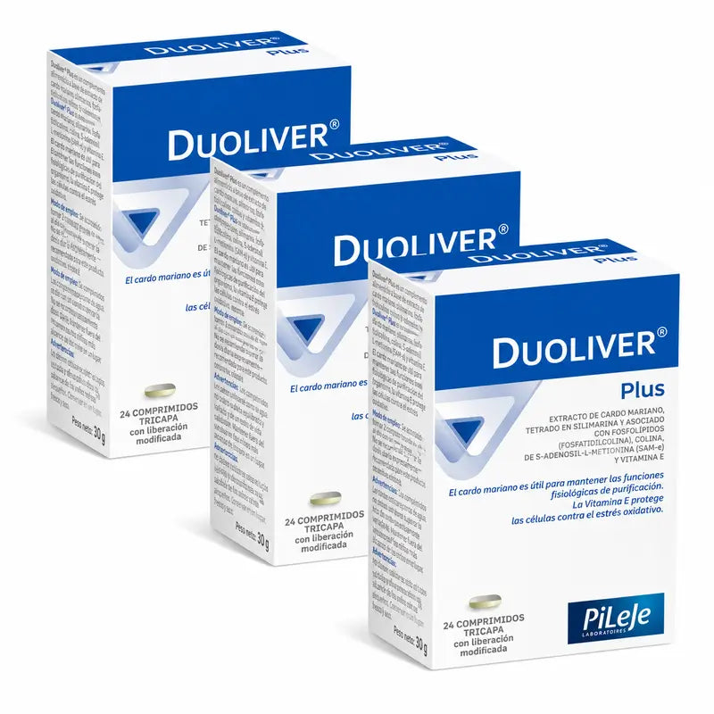 Pileje Duoliver Plus, boîte de 3 x 24 comprimés