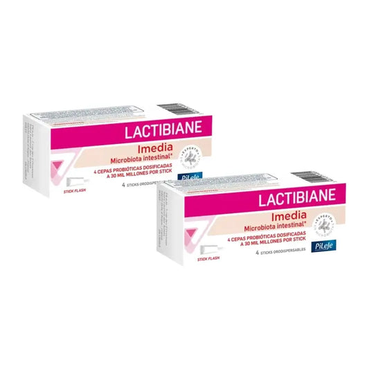 Pileje Lactibiane Imedia, lot de 2 x 4 sticks