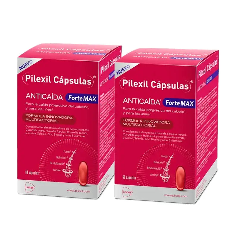 Pilexil Forte Max, paquet de 2 x 60 gélules