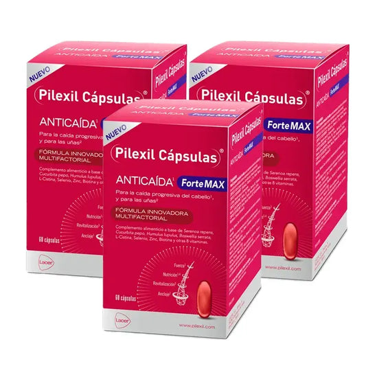 Pilexil Forte Max, Pack 3 x 60 gélules