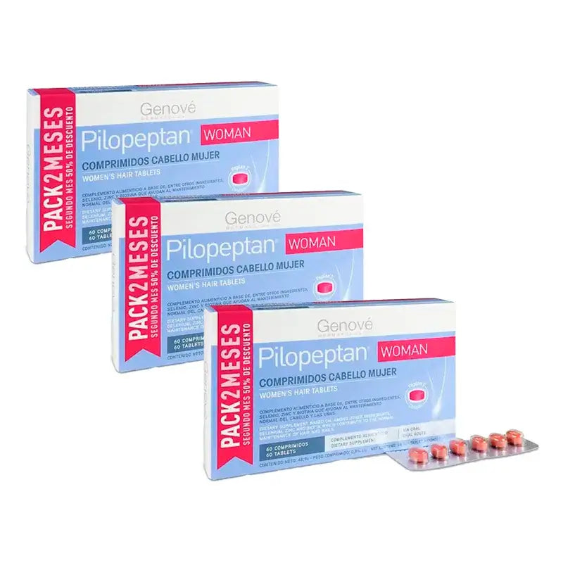 Pilopeptan Femme, Pack 3 x 60 comprimés