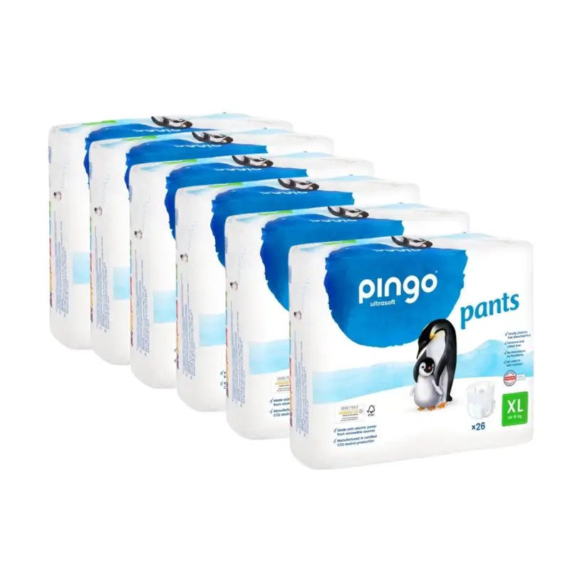 Pingo Nappy Lingettes pour couches Taille 6 (16 Kg+), 6X26 unités