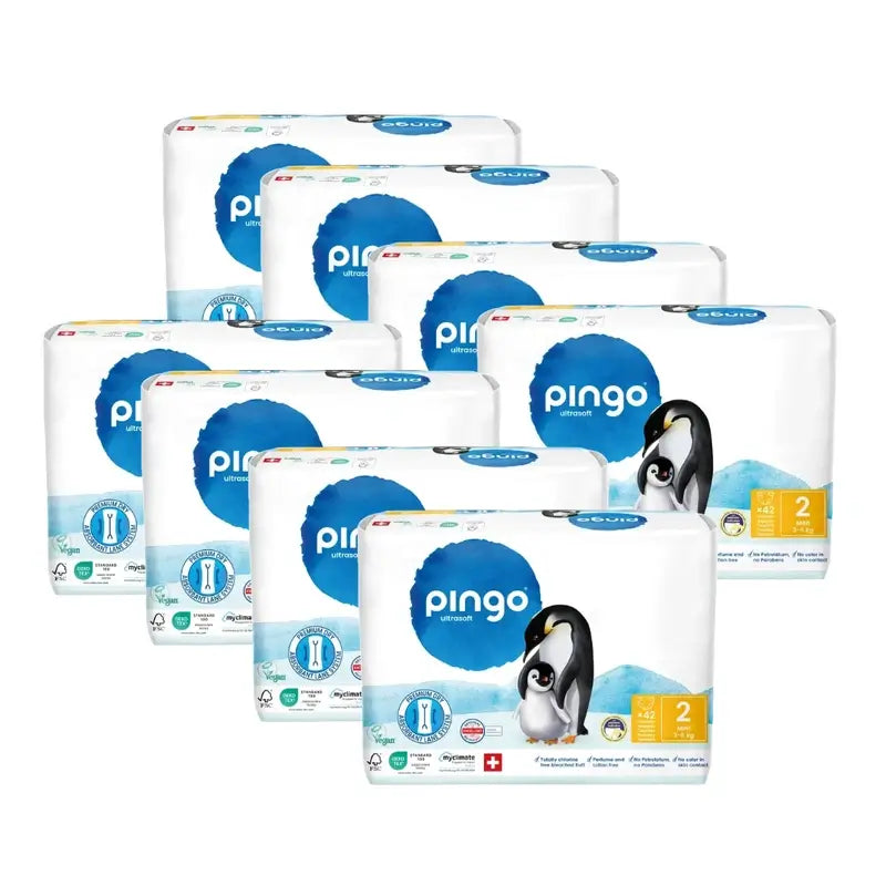 Couches écologiques Pingo Taille 2 (3-6 Kg), 8X42 unités