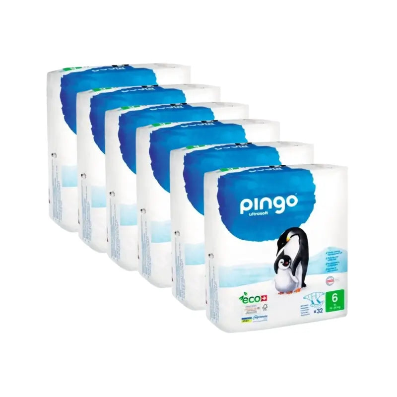 Couches écologiques Pingo Taille 6 Xl (15-30 Kg), 6X32Unités