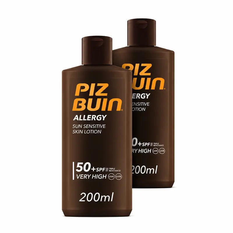 Piz Buin Allergy Crème solaire pour le corps SPF 50, lot de 2 x 200 ml