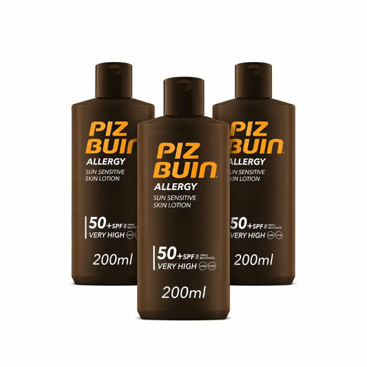 Piz Buin Allergy Crème solaire pour le corps SPF 50, lot de 3 x 200 ml