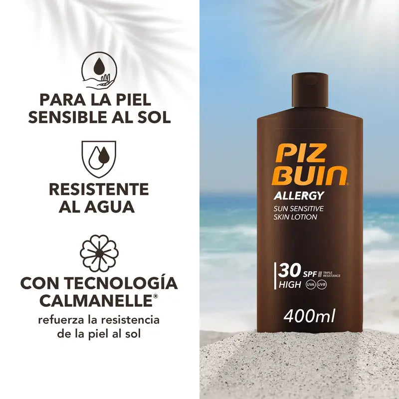 Piz Buin Allergy Sunscreen Body Cream SPF 30 Sensitive Skin, 400ml
