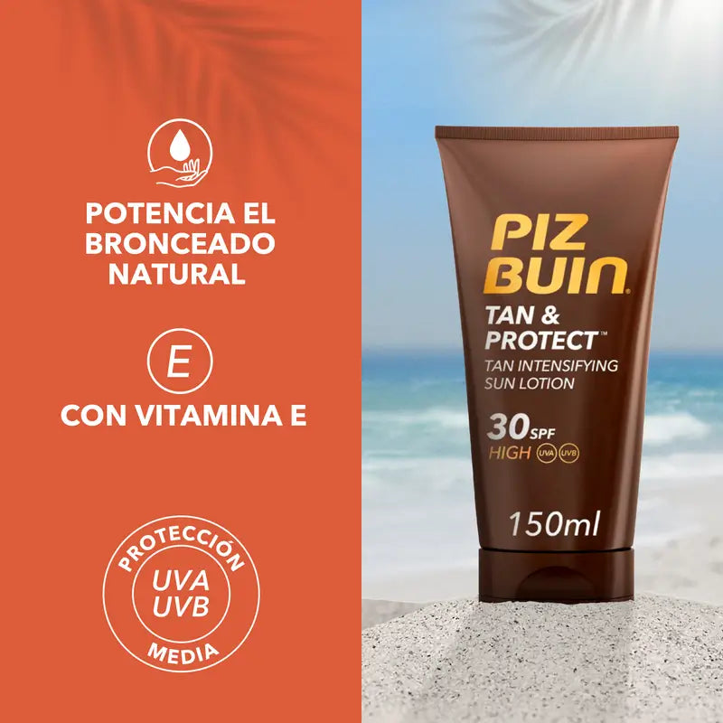 Piz Buin Tan & Protect Crème solaire intensifiante SPF30, 150 ml