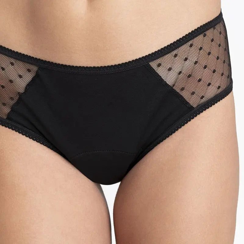 Platanomelon Kiwitas Classic Plumeti Culotte Menstruelle Noir / L