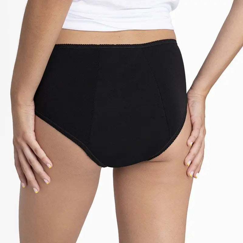 Platanomelon Kiwitas Classic Plumeti Culotte Menstruelle Noir / L