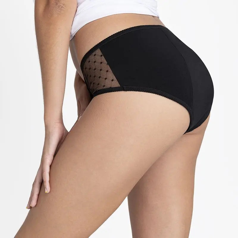 Platanomelon Kiwitas Classic Plumeti Culotte Menstruelle Noir / L