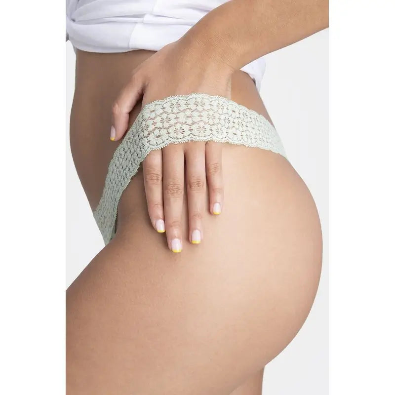 Platanomelon Kiwitas Tanga Culotte menstruelle en dentelle Menthe / M