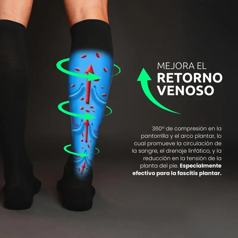 Podoks Chaussettes pour jambes fatiguées H6 Noir