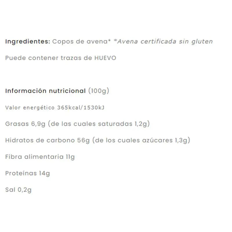 Pr-Ou Flocons d'Avoine Neutre 400Gr. Sg