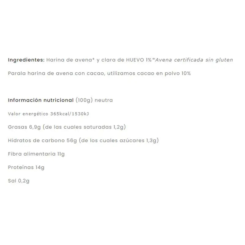Pr-Ou Flocons d'Avoine Goût Neutre 400Gr. Sg