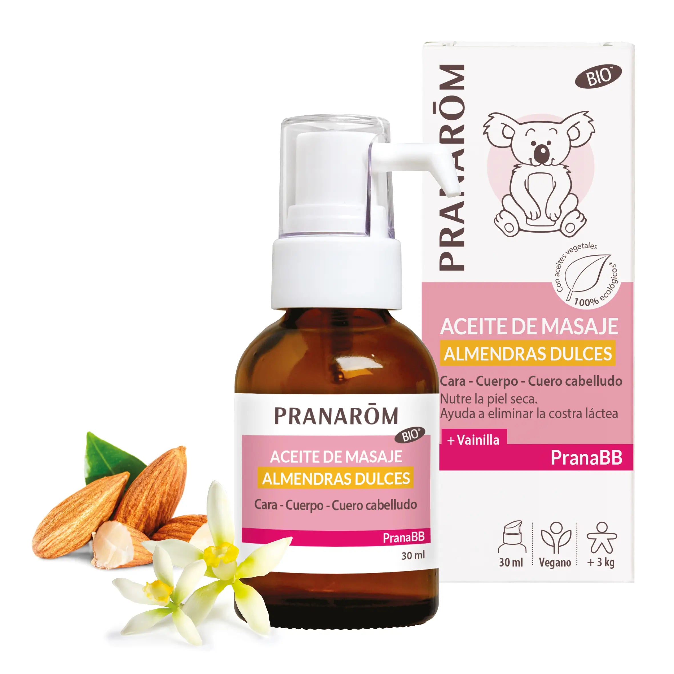 Pranarôm Organic Sweet Almond Massage Oil, 30 ml