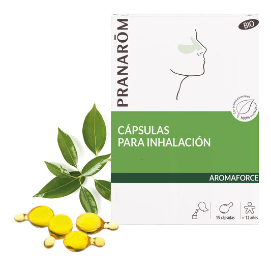 Pranarom Inhalation Capsules With Essential Oils Decongests the nose 100% Bio 15 capsules