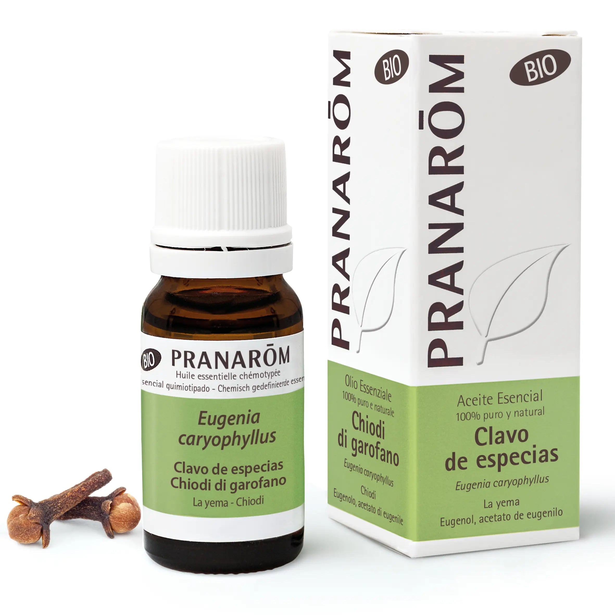 Pranarom Organic Clove Chemotyped Essential Oil 100% Pure & Natural Oral Comfort, 10 ml