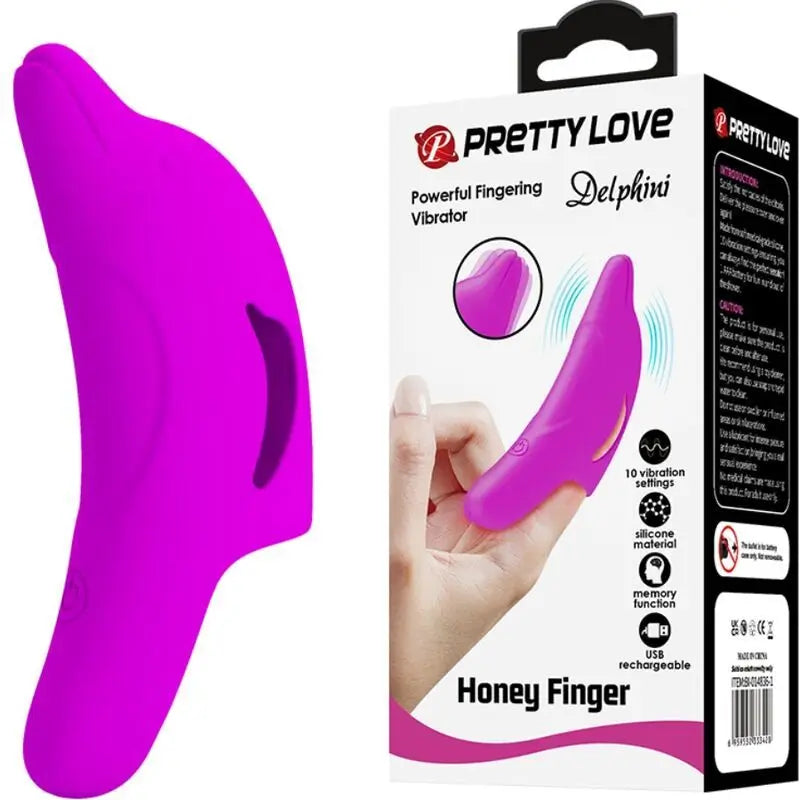 Pretty Love Delphini Powerful Finger Stimulator Purple