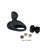 Prettylove Anneau vibrant Tonguo Noir