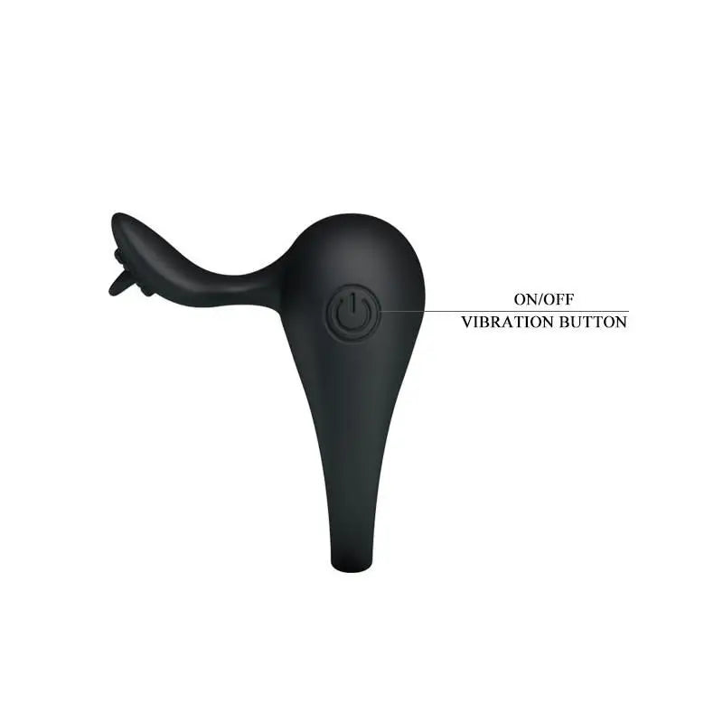 Prettylove Anneau vibrant Tonguo Noir