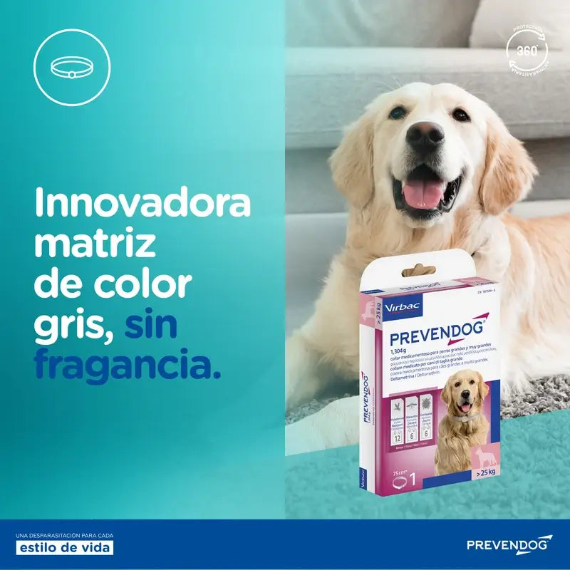 Virbac Prevendog Collier antiparasitaire 35 cm, 1 unité
