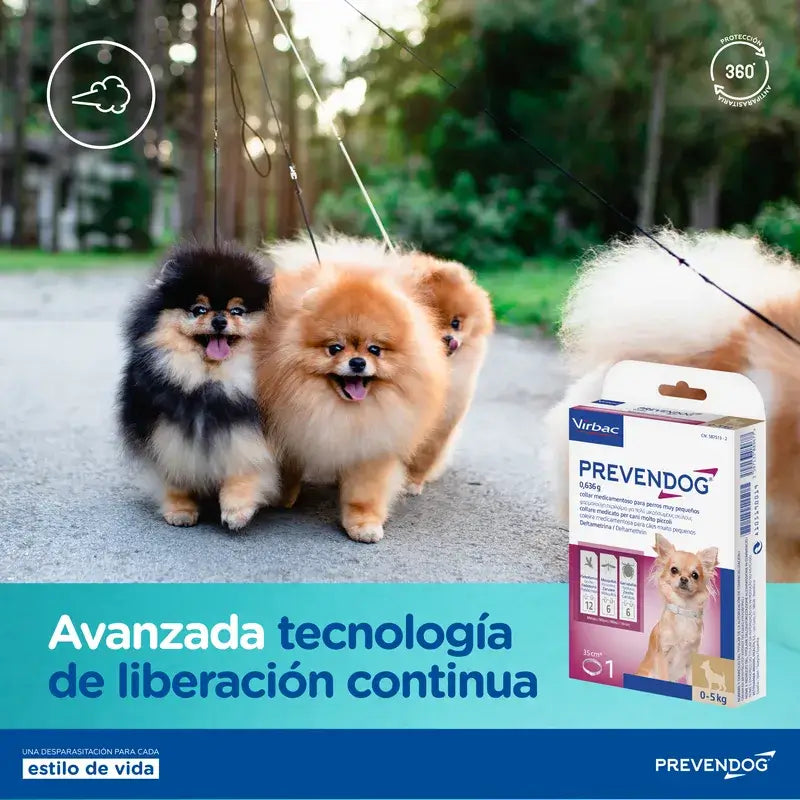 Virbac Prevendog Collier antiparasitaire 35 cm, 1 unité