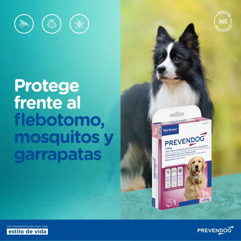 Virbac Prevendog Collier antiparasitaire 35 cm, 1 unité